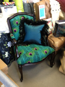 peacock upholstered chair